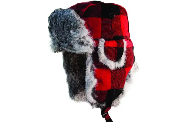 Eskimo Buffalo Plaid Alaskan Fur Hat